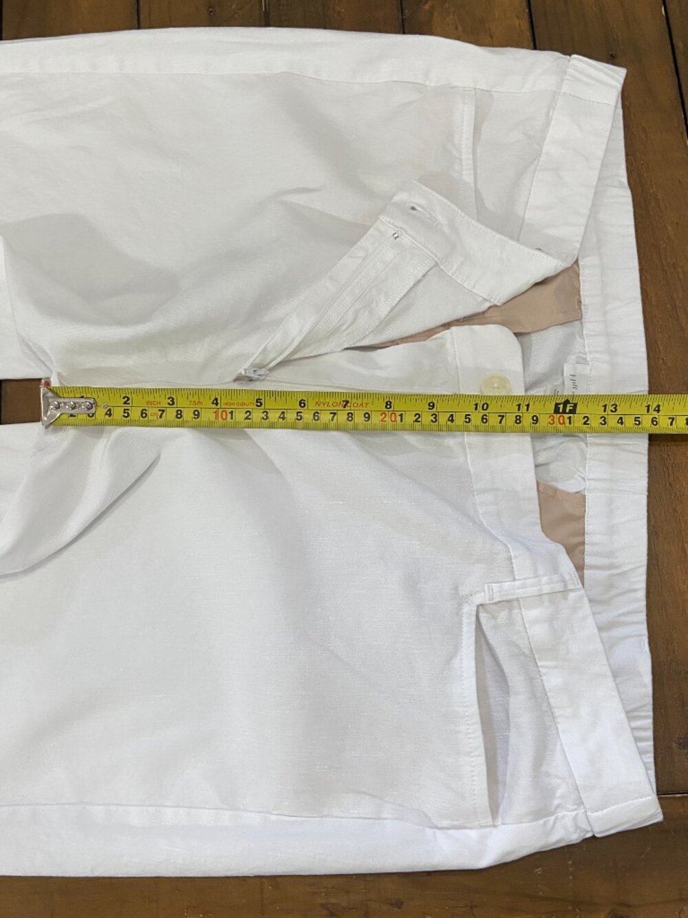 J.Jill White Linen Stretch Pull-On Cropped Capri Pants 2X - Picture 6 of 8